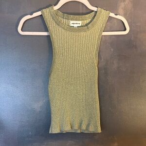 Superdown Metallic Gold Sleeveless Top